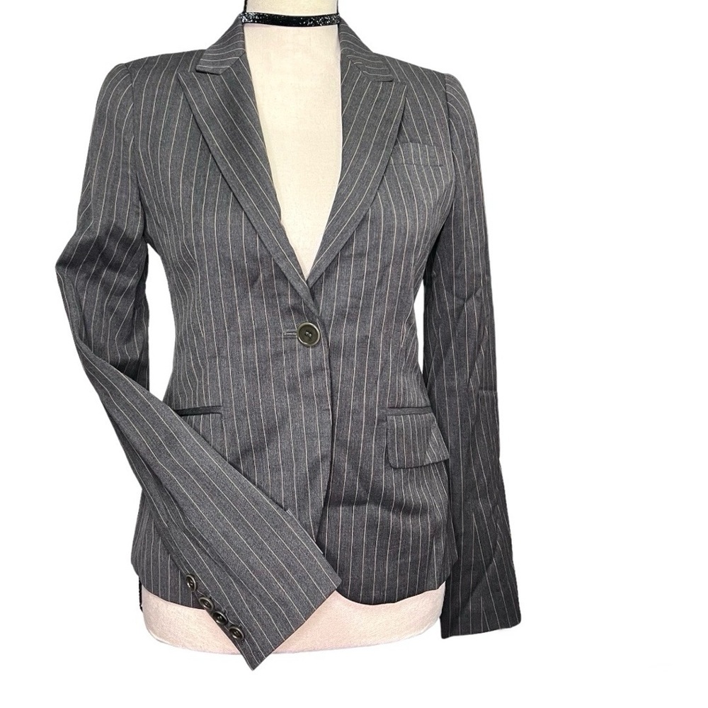 Pinstripe Tailored Blazer | Y2K Office Siren Chic | Fitted Business Core Jacket